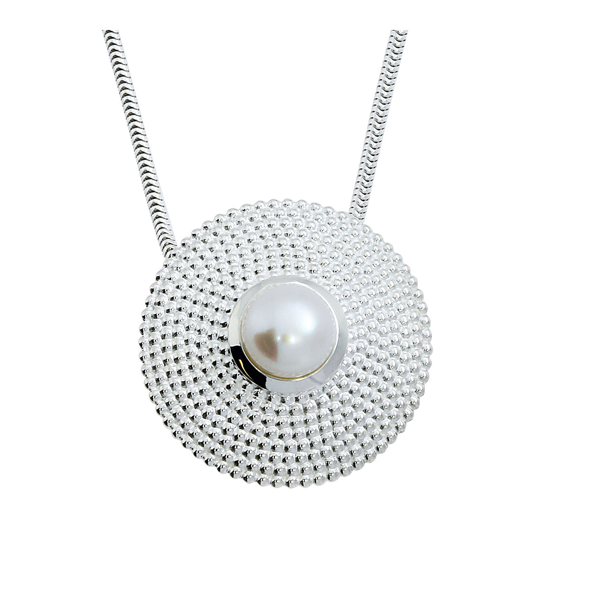 Dots Kettenanhänger mit Perle, mit Kette