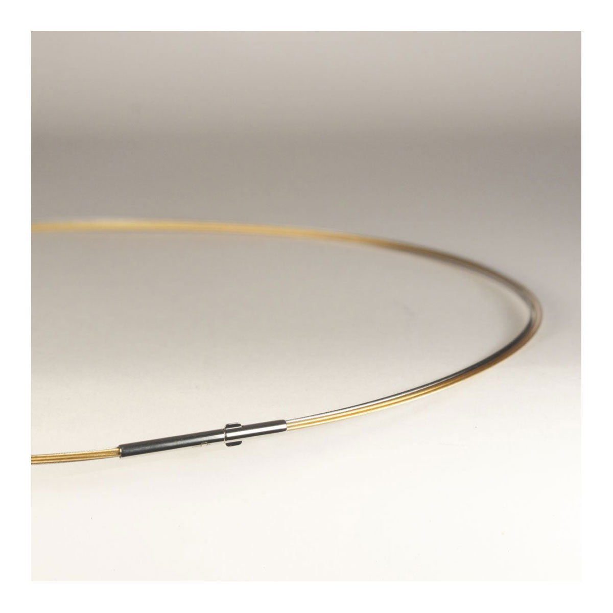 Halsreif, 5-reihig, bicolor/gold